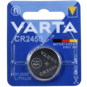 Varta Lithium Knopfzelle CR2450 DL2450 3V 1er Blister